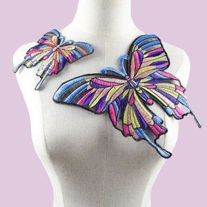 Large Size Butterfly Embroidered Patch-Sew or Iron on patch for Dress or Jacket